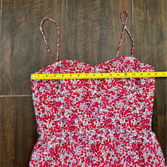 J Crew x Liberty of London Wiltshire Fit & Flare Midi Dress, Floral Berry, Sz 8T - Picture 6 of 17